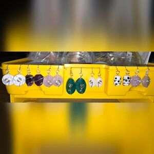 Hand crafted wire wrapped crystal earrings